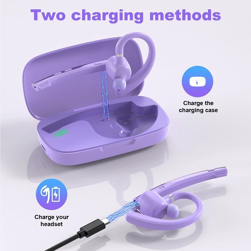 New Bee Branded Purple Bluetooth Headset New Bee Branded Purple Bluetooth Headset